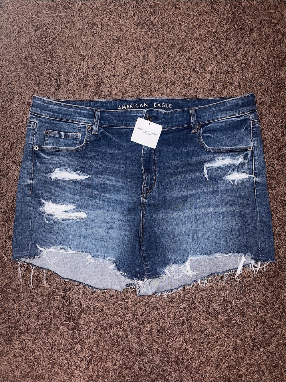New!! American Eagle Outfitters Women's Distressed Midi Denim Shorts